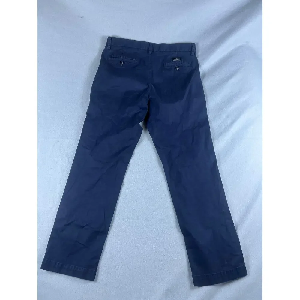 Banana Republic Emerson Chino Pants Mens 34x32 Blue Straight Fit Preppy Business